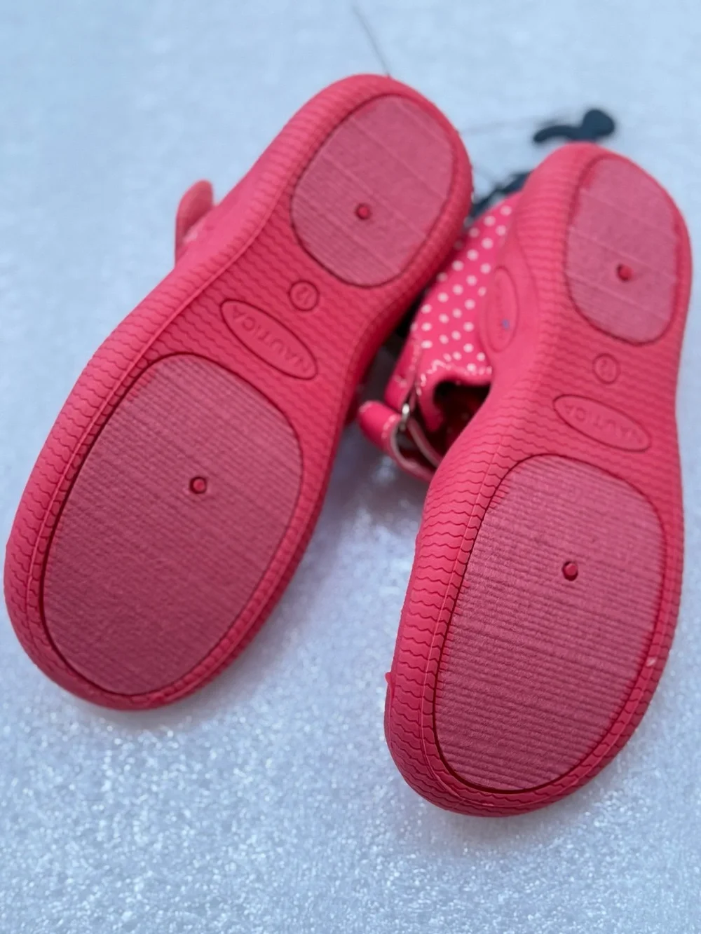 NEW Nautica Girls Pink/White Polka Dot Protective Closed-Toe Water Shoes Size 12